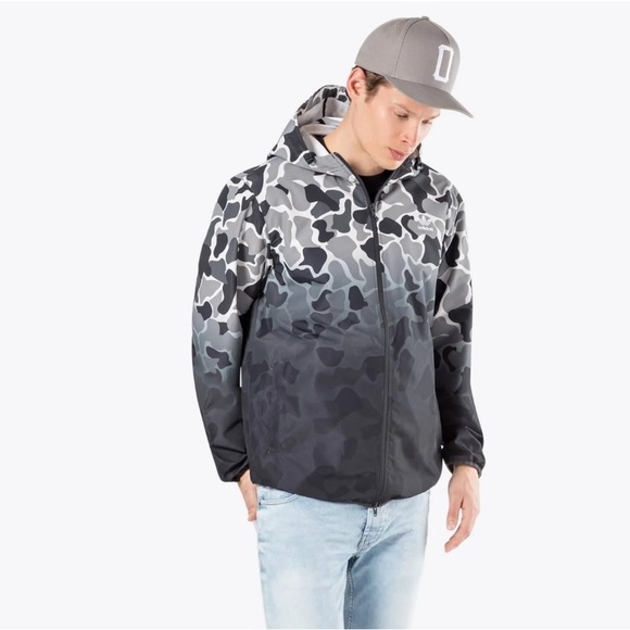 ADIDAS Originals Camouflage Windbreaker Multicolor Men's Hooded Jacket Medium - Picture 4 of 13